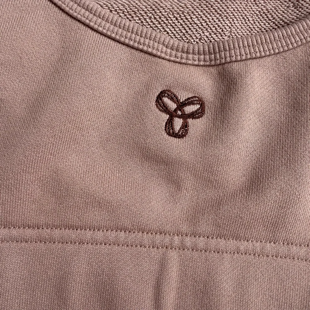 Aritzia TNA Bralette Sports Bra Soft Terry Fleece Knit Unlined Beige Tan Neutral